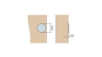  - Ответная пластина самоклеющаяся, стальной, d=15 мм, h=0,6 мм (1000 шт/кор), Metalimpex Titus