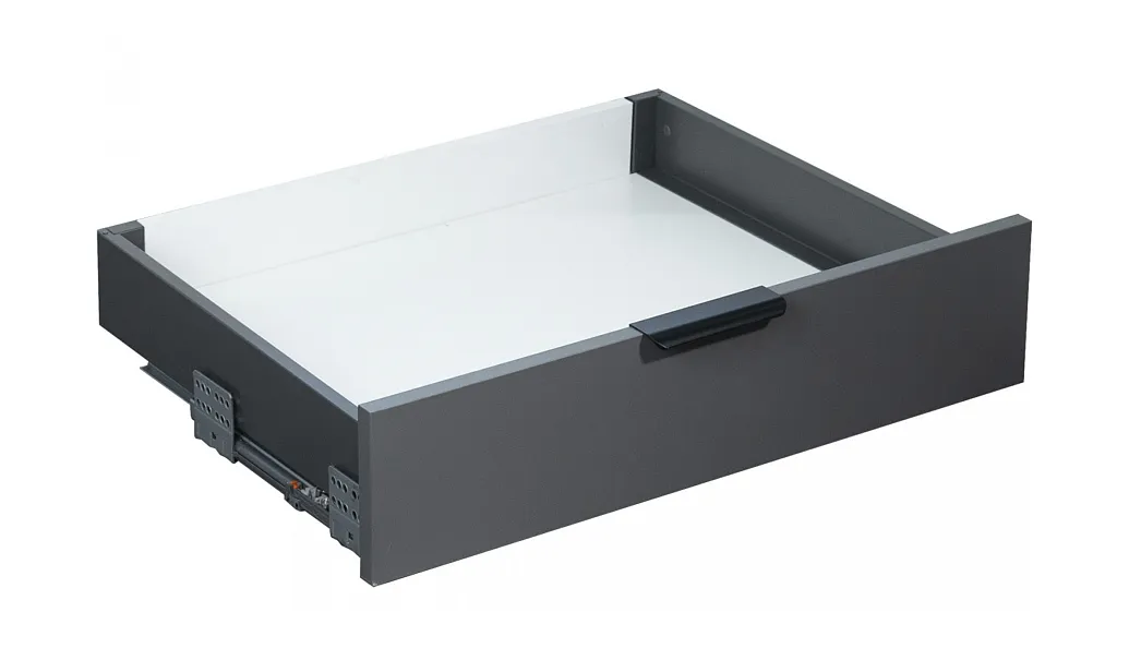 Комплект ящика 84х500 Soft-Close, графит, полн. выдвиж., Slimbox Evolution AKS