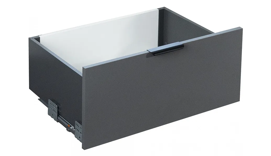 Комплект ящика 199х450 Soft-Close, графит, полн. выдвиж., Slimbox Evolution AKS